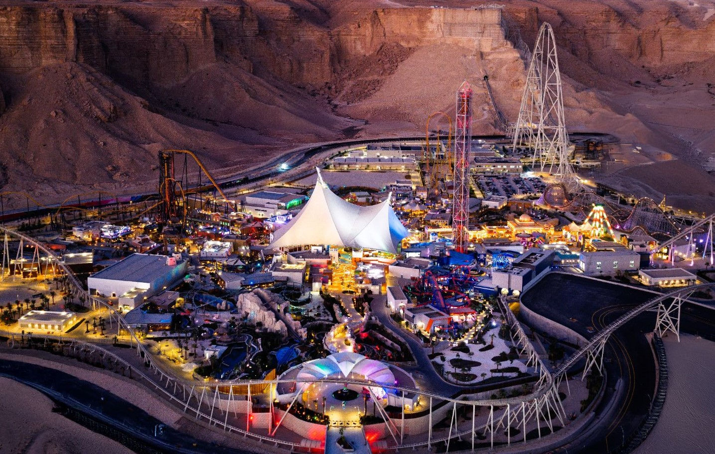 Six Flags Qiddiya City theme park fully completed, a flagship entertainment destination in Saudi Arabia